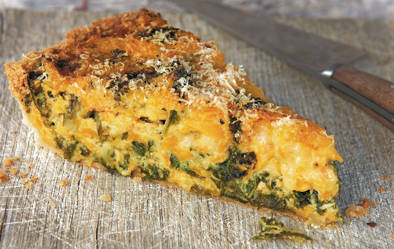 Butternut Squash and Kale Tart - The Wild Rabbit